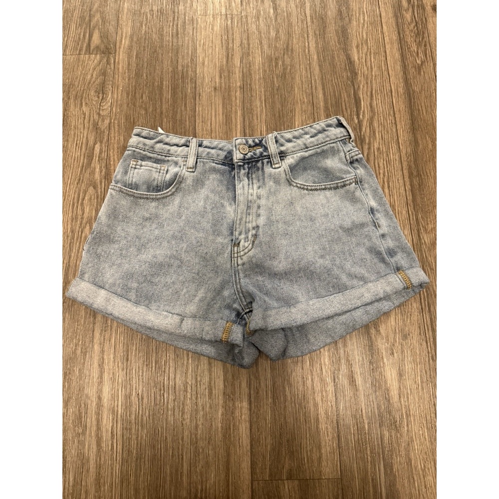 PACSUN‎ - Blue Denim Mom Shorts, Women's 26, MUST SEE! 100% Cotton